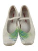 Prada Leather Graphic Print Mary Jane Flats