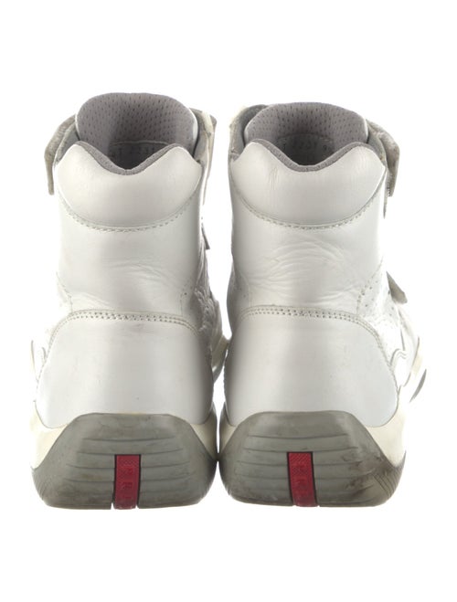 Prada Leather Wedge Sneakers