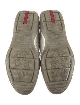 Prada Leather Wedge Sneakers