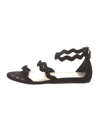 Prada Suede Cutout Accent Sandals