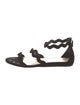 Prada Suede Cutout Accent Sandals