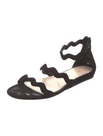 Prada Suede Cutout Accent Sandals