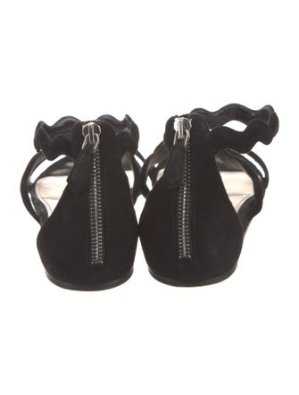 Prada Suede Cutout Accent Sandals