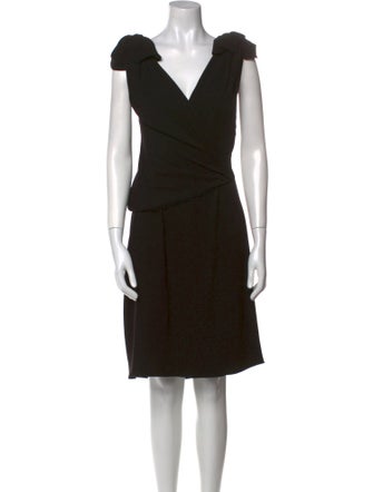 Prada V-Neck Midi Length Dress