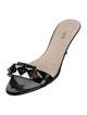 Prada Patent Leather Crystal Embellishments Slides