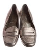 Prada Embossed Leather Lasercut Accents Loafers