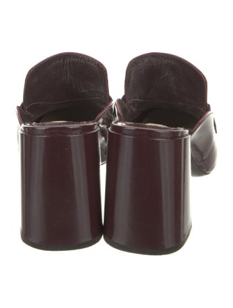 Prada Patent Leather Tassel Accents Mules