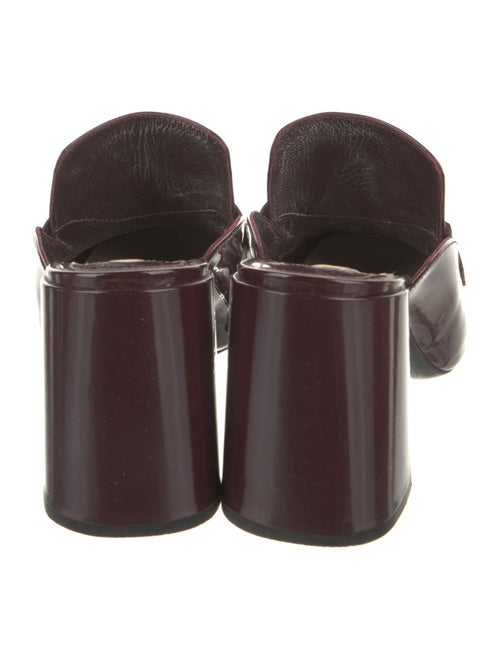 Prada Patent Leather Tassel Accents Mules