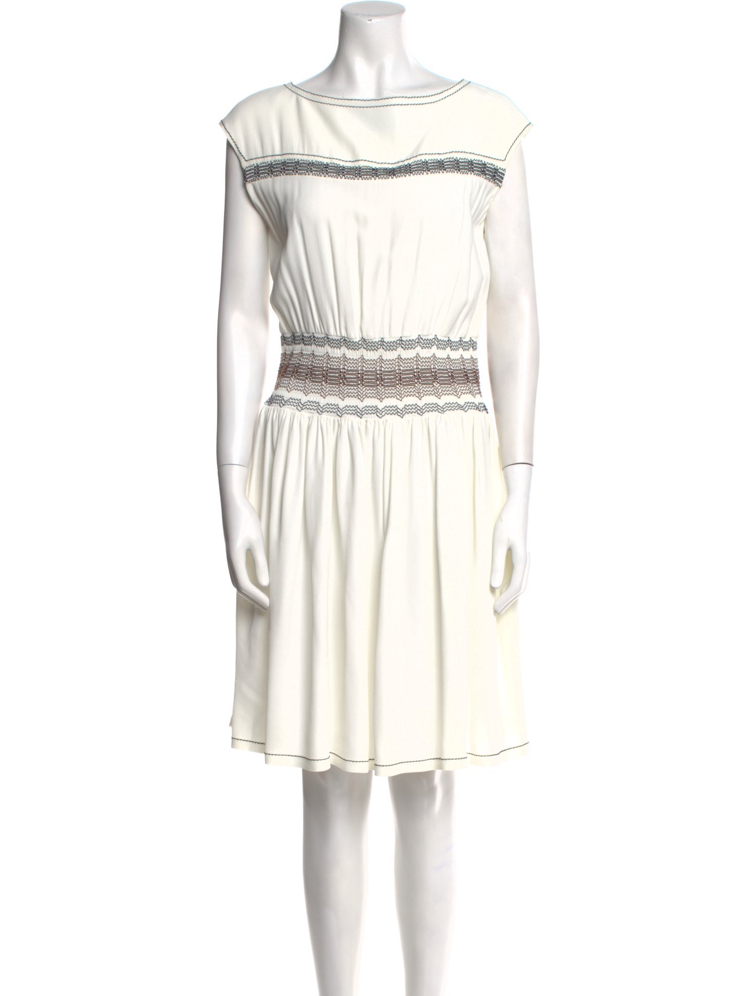 Prada Bateau Neckline Knee-Length Dress