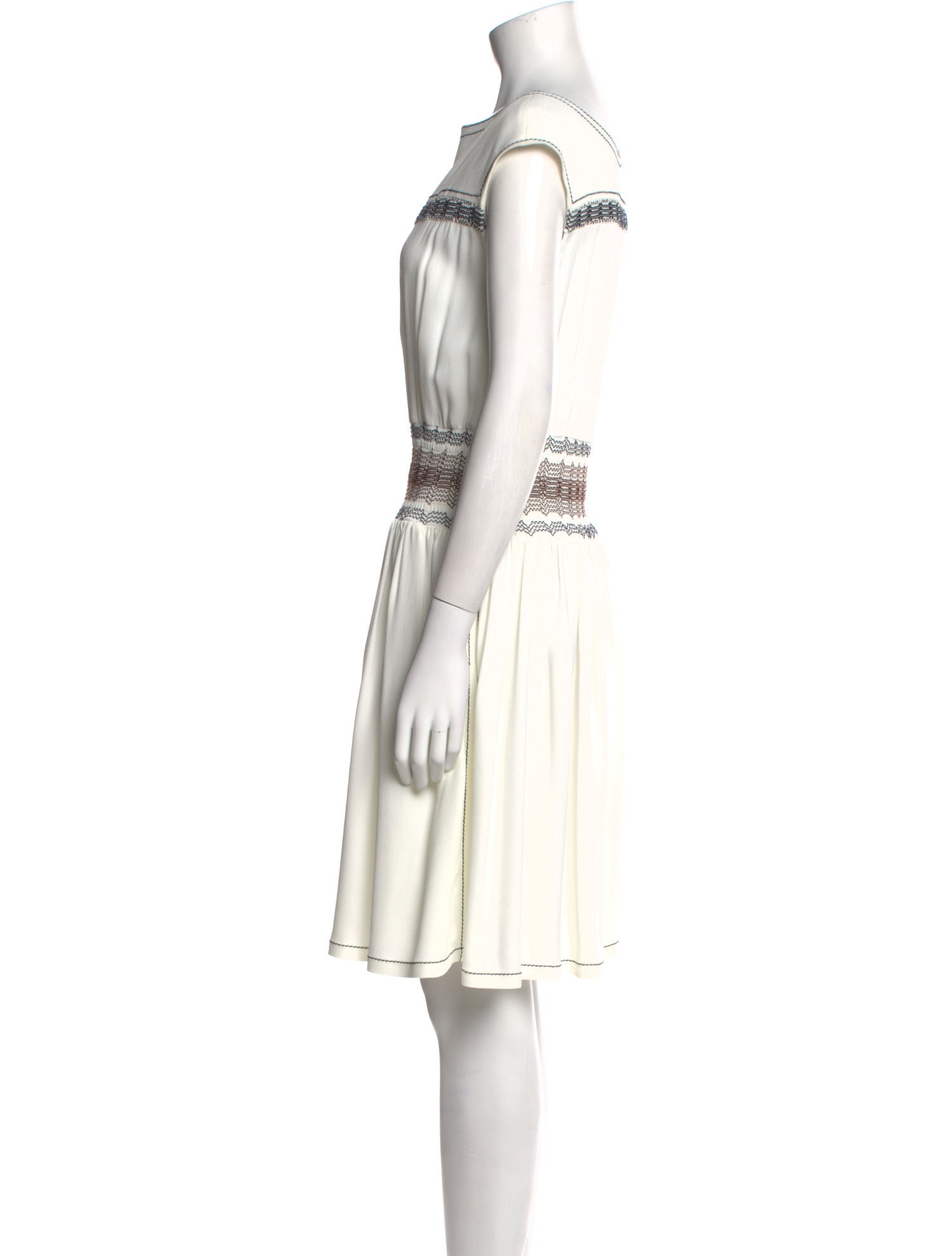 Prada Bateau Neckline Knee-Length Dress