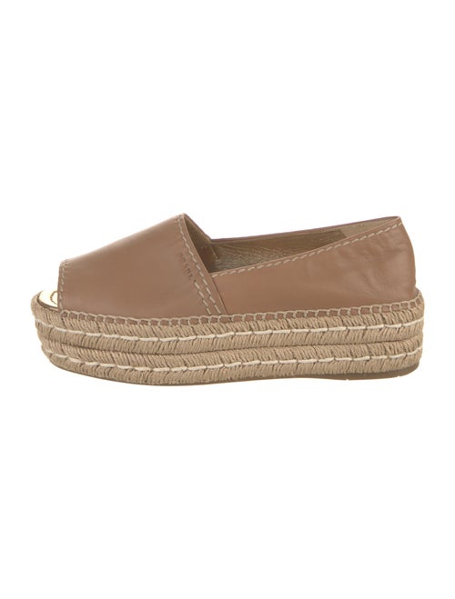 Prada Leather Whipstitch Trim Espadrilles