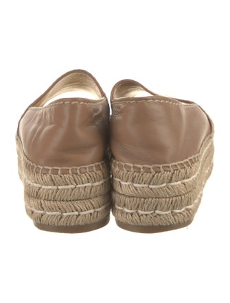 Prada Leather Whipstitch Trim Espadrilles