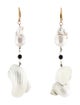 Prada Pearl & Shell Drop Earrings