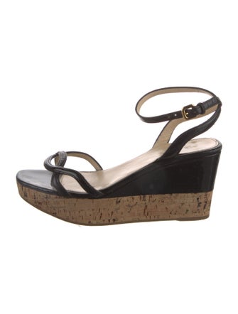 Prada Patent Leather Slingback Sandals