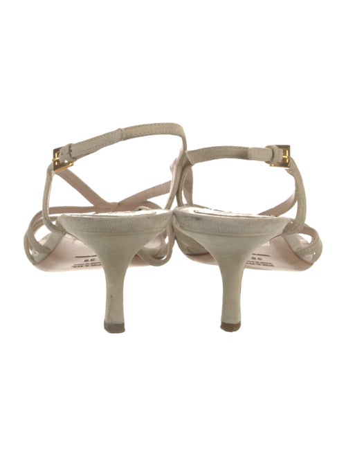 Prada Suede Cutout Accent Slingback Sandals