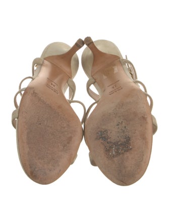 Prada Suede Cutout Accent Slingback Sandals