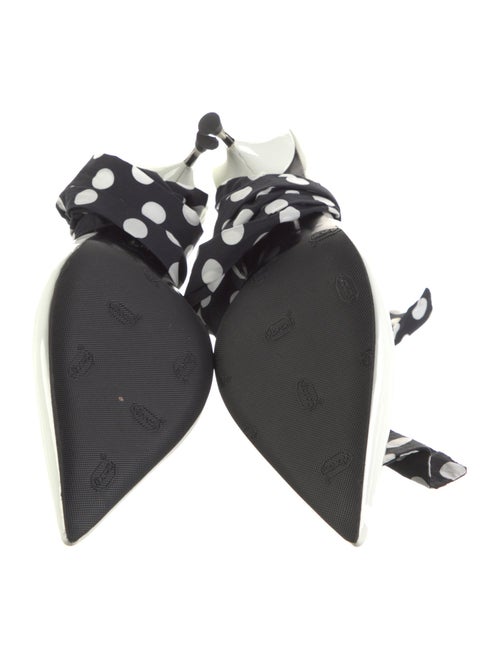 Prada Patent Leather Polka Dot Print Mules
