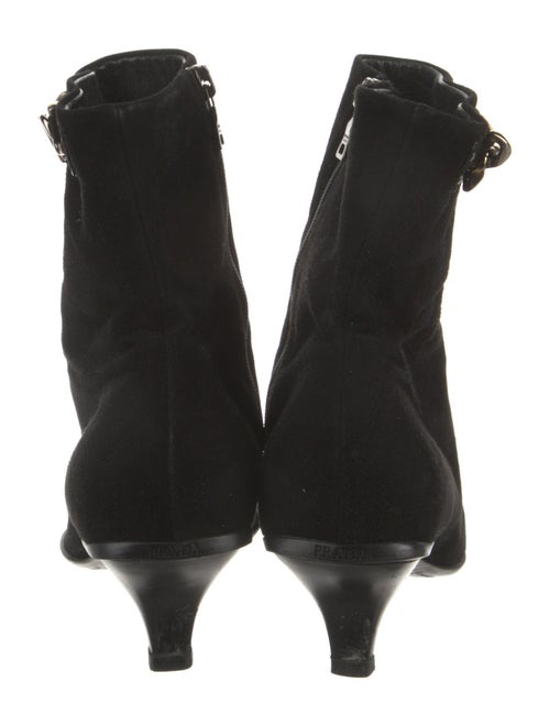 Prada Suede Chain-Link Accents Boots
