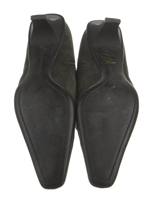 Prada Suede Embroidered Accent Boots