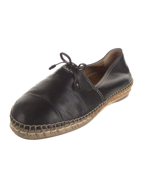 Prada Leather Bow Accents Espadrilles