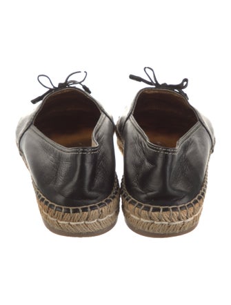 Prada Leather Bow Accents Espadrilles