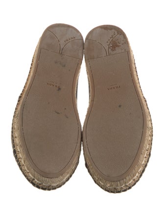 Prada Leather Bow Accents Espadrilles