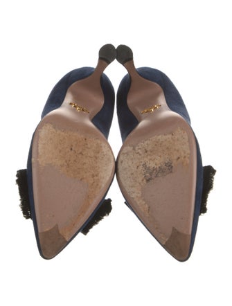 Prada Suede Bow Accents Pumps