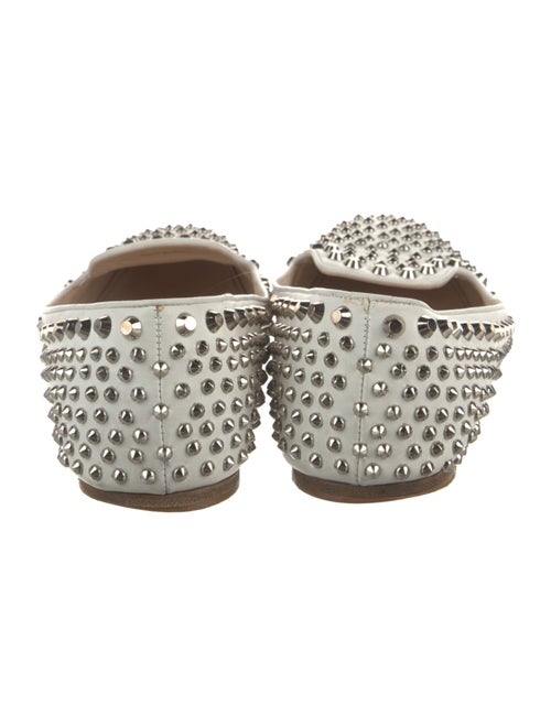Prada Leather Studded Accents Ballet Flats
