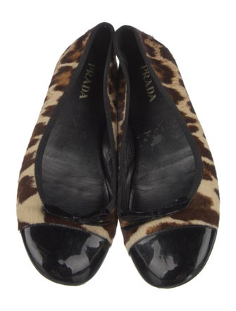 Prada Ponyhair Animal Print Ballet Flats