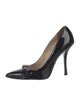 Prada Patent Leather Bow Accents Pumps