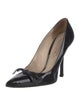 Prada Patent Leather Bow Accents Pumps