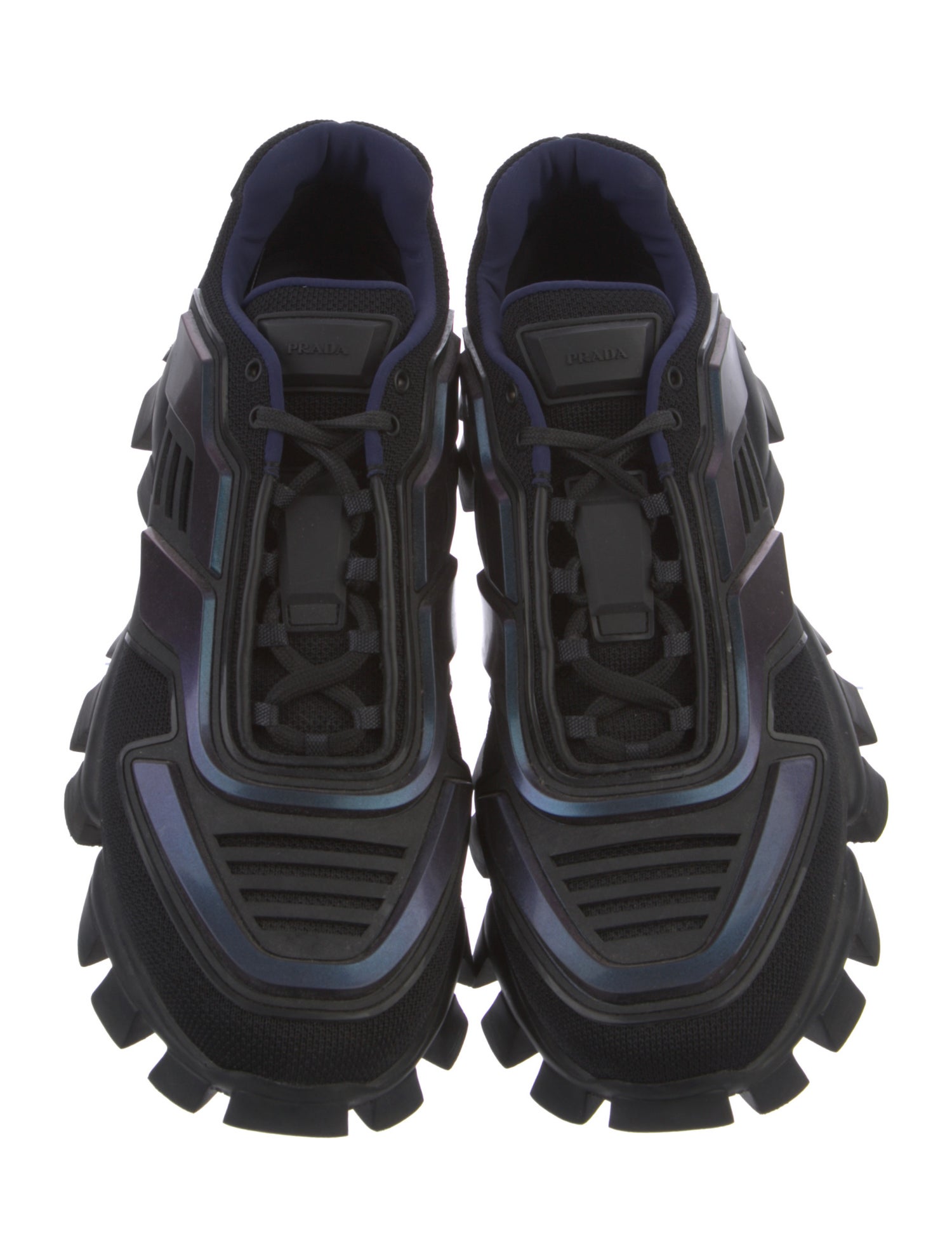 Prada Mesh Lasercut Accents Chunky Sneakers