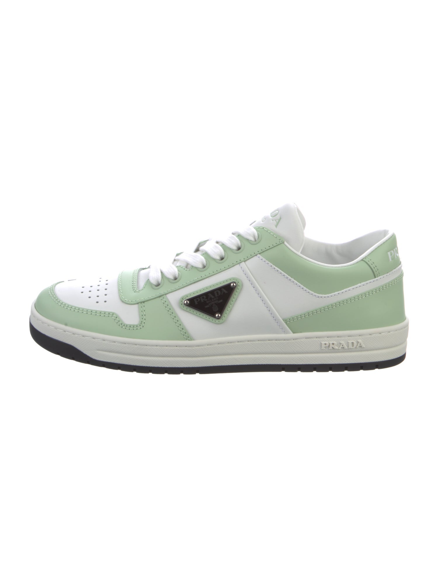 Prada Leather Colorblock Pattern Sneakers w/ Tags