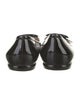 Prada Patent Leather Bow Accents Ballet Flats