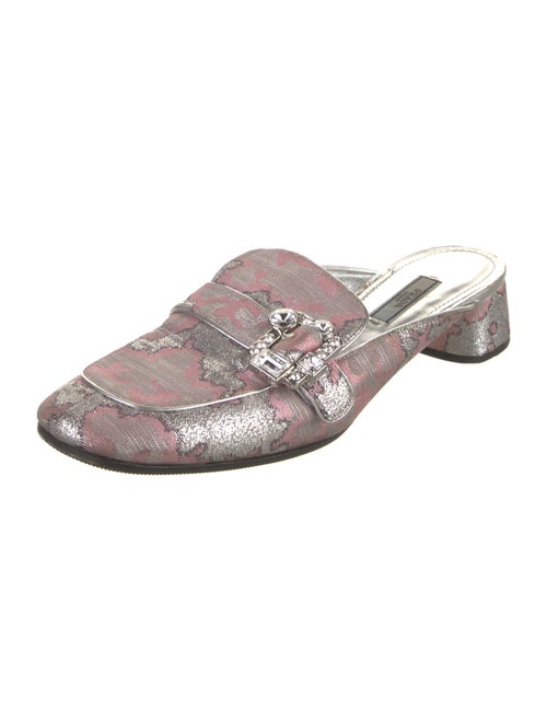 Prada Crystal Embellishments Mules
