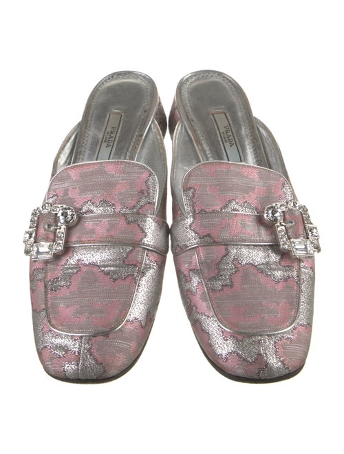 Prada Crystal Embellishments Mules