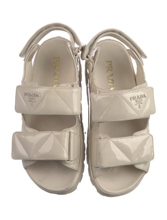 Prada Patent Leather Slingback Sandals