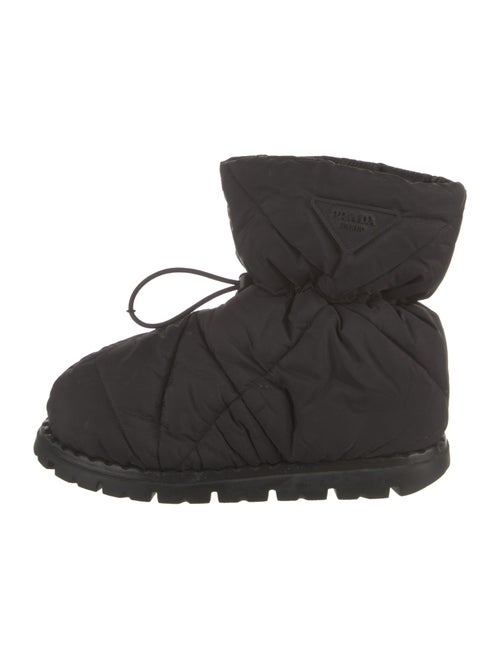Prada Nylon Lace-Up Boots