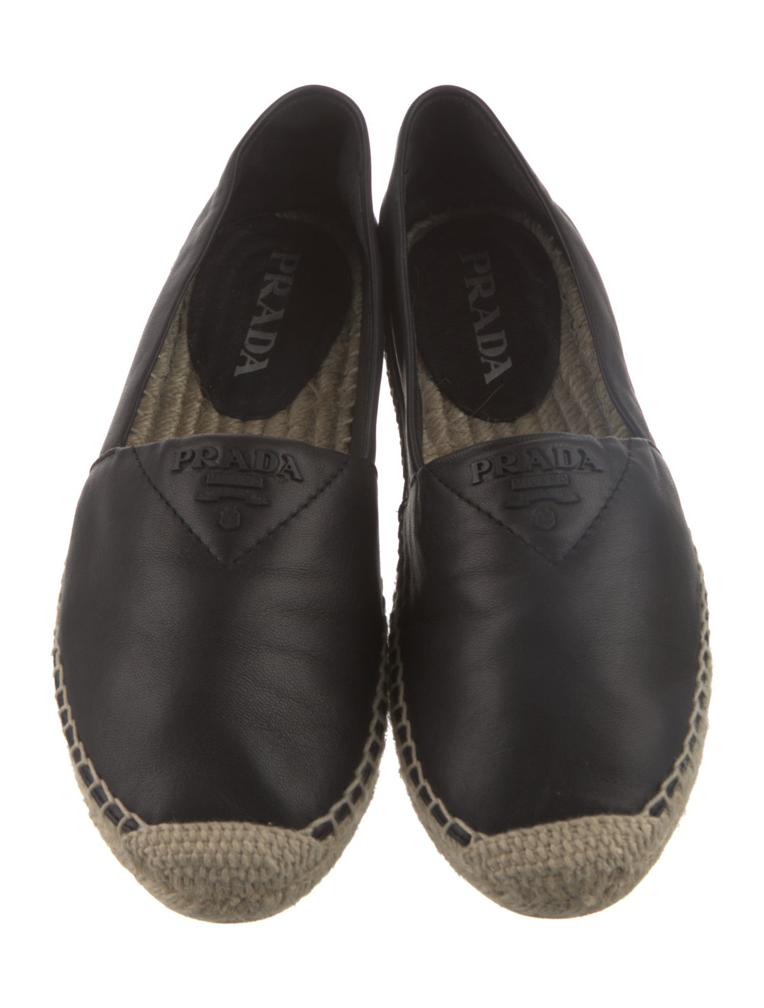 Prada Leather Espadrilles