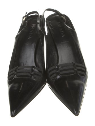 Prada Leather Slingback Pumps