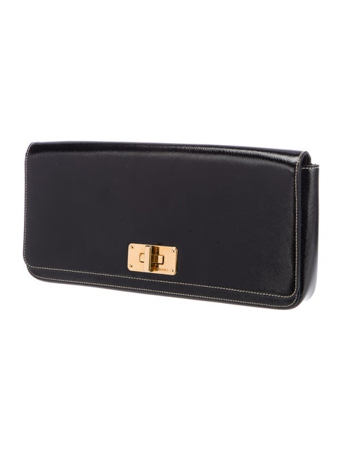 Prada Saffiano Vernice Leather Clutch