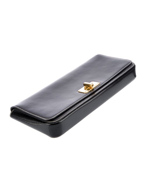 Prada Saffiano Vernice Leather Clutch