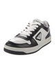 Prada Enameled Metal Triangle Leather Sneakers
