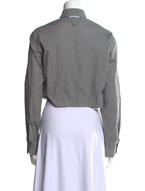 Prada 2023 Plaid Print Crop Top