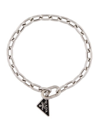 Prada Enamel Triangle Charm Bracelet