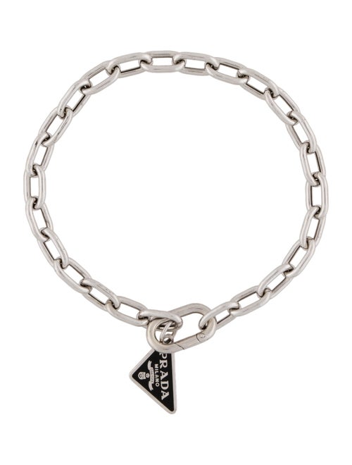 Prada Enamel Triangle Charm Bracelet