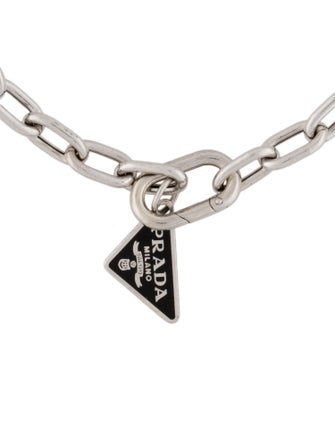 Prada Enamel Triangle Charm Bracelet