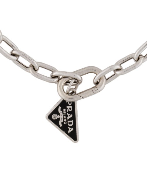 Prada Enamel Triangle Charm Bracelet