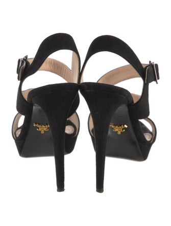 Prada Suede Slingback Sandals