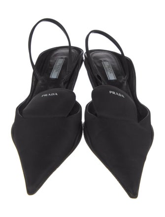 Prada Nylon Slingback Pumps